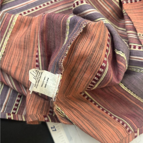 Spirit Of Grace Striped High Low Wrap Dress Size Medium Waist Tie Sleeveless - Picture 6 of 6